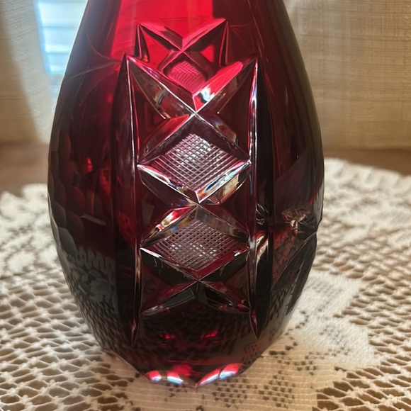 Vintage Bohemian Nachtman Traube  hand cut crystal wine decanter - Picture 2 of 3